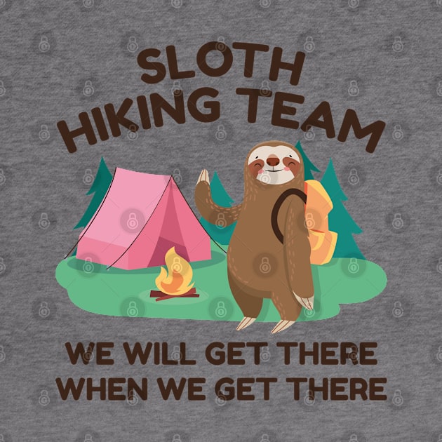 Sloth Hiking Team by LuckyFoxDesigns